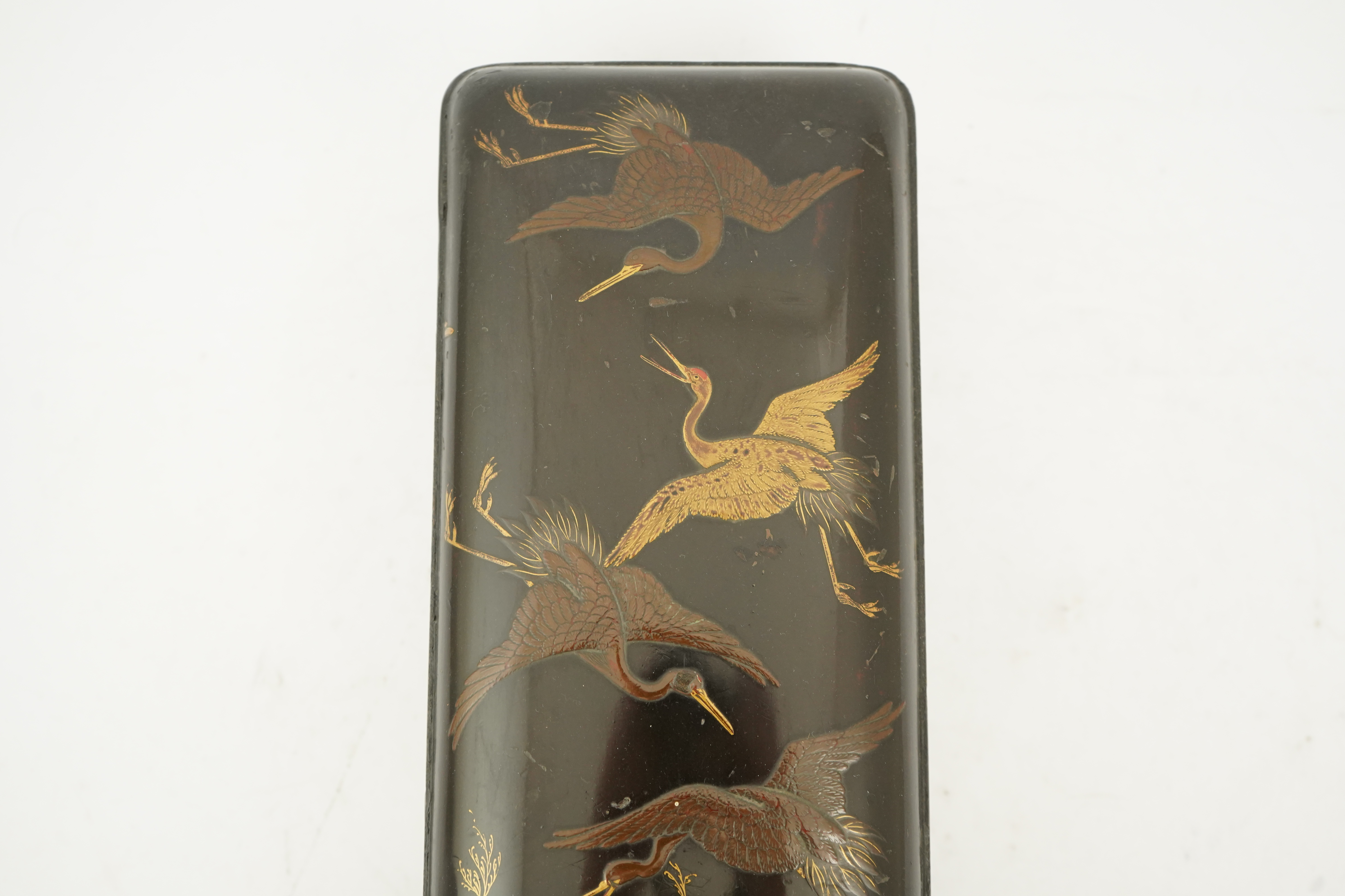A Japanese lacquer fubako (letter box), Edo period